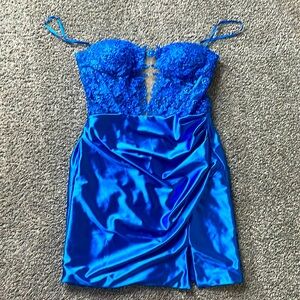 Royal Blue, Size 10, Med thigh length, Brand:Zapaka